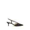 Francesco Russo Black Calf Leather Bos Taurus Mid Heel Pumps In Black