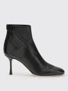 Francesco Russo Leather Ankle Boots In Black