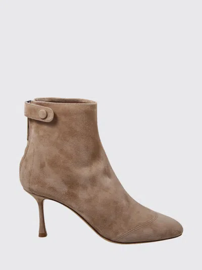 Francesco Russo Leather Ankle Boots In Brown
