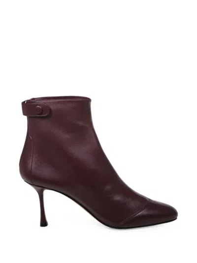 FRANCESCO RUSSO BUTTON-STRAP ZIP-FASTENING ANKLE BOOTS
