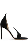 FRANCESCO RUSSO FLAME OPEN TOE HEELED SANDALS