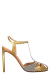 Francesco Russo Woman Pumps Copper Size 9 Soft Leather In Gold