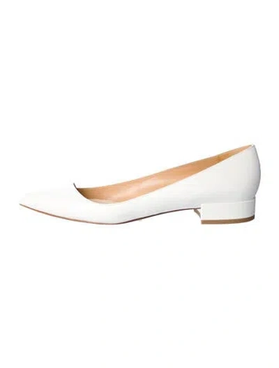 Pre-owned Francesco Russo Leather Ballet Flats In White