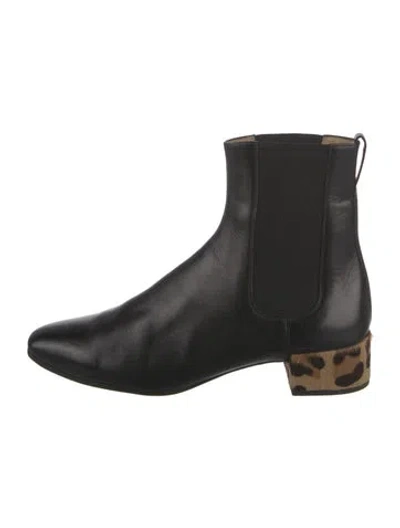 Pre-owned Francesco Russo Leather Chelsea Boots In Black