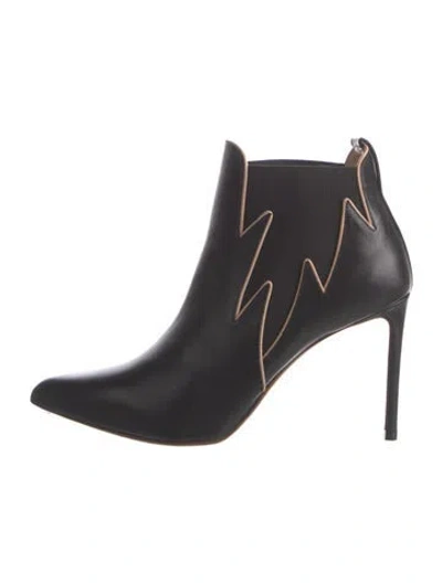 Pre-owned Francesco Russo Leather Chelsea Boots In Black