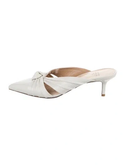 Pre-owned Francesco Russo Leather Mules In Neutral
