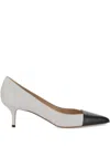 Francesco Russo Two-tone Leather Pumps In White
