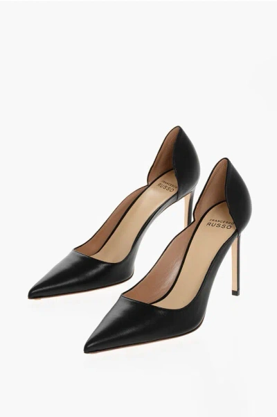 Francesco Russo Leather Pumps With Stiletto Heel 9cm In Black