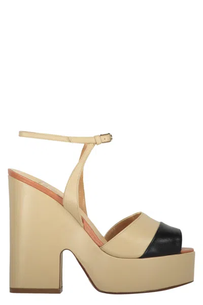 FRANCESCO RUSSO LEATHER SANDALS