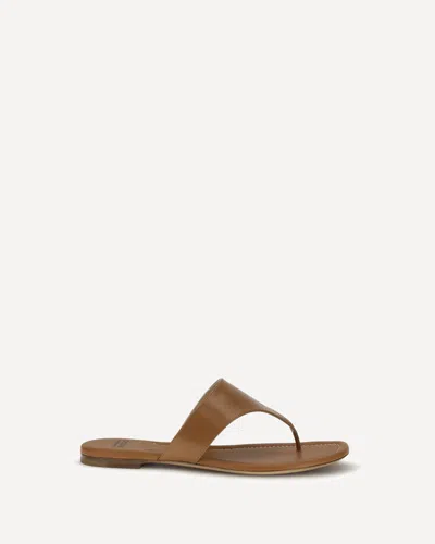 Francesco Russo Leather Sandals In Brown