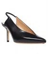 Francesco Russo 80mm Pointed-toe Slingback Pumps In Black