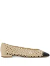 Francesco Russo Ballerinas Aus Leder Mit Lochmuster
