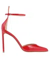 FRANCESCO RUSSO PATENT LEATHER POINTY-TOE PUMPS