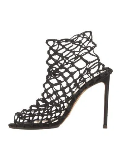 Pre-owned Francesco Russo Patterned Pumps In Black