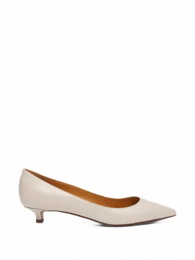 Francesco Russo Pointed-toe Kitten-heel Pumps In Neutral