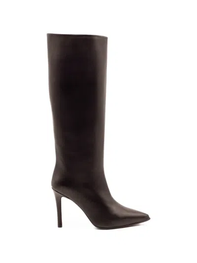 Francesco Russo Pointed-toe Knee-high Boots In Brown
