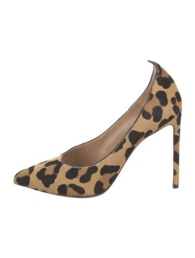 Pre-owned Francesco Russo Ponyhair Animal Print Pumps W/ Tags In Neutral