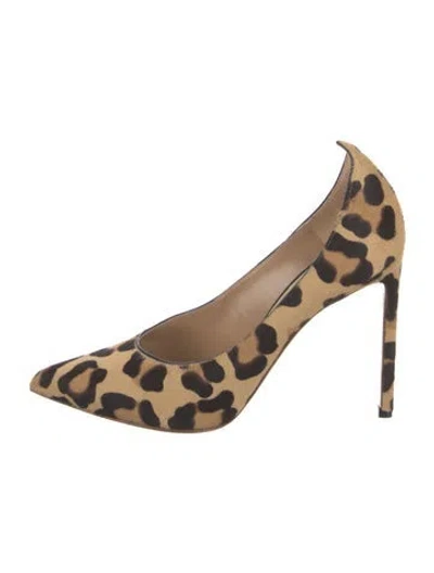 Pre-owned Francesco Russo Ponyhair Animal Print Pumps W/ Tags In Neutral