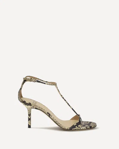 Francesco Russo Python-print Leather Sandals In Multi