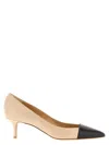 Francesco Russo 55mm Contrast-toe Pointed Pumps In Nude