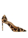Francesco Russo Leopard Print Pointed Toe Pumps In Multi