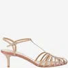 Francesco Russo Pointed Toe High Heel Sandals In Pink