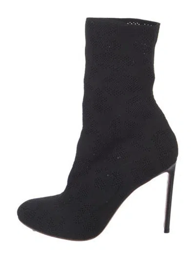 Pre-owned Francesco Russo Sock Boots In Black