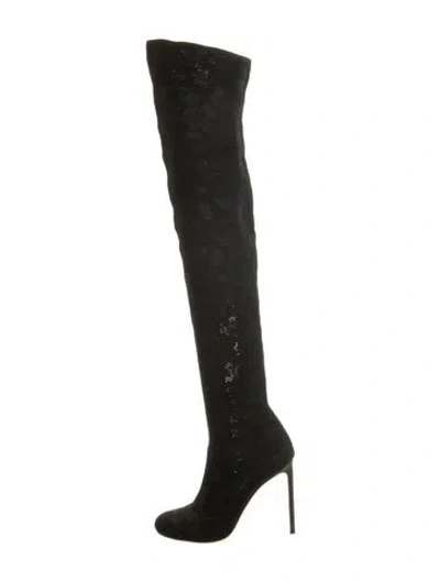 Pre-owned Francesco Russo Sock Boots In Black