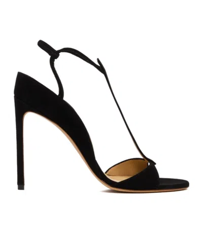Francesco Russo Stilet-heeled Sandals In Black