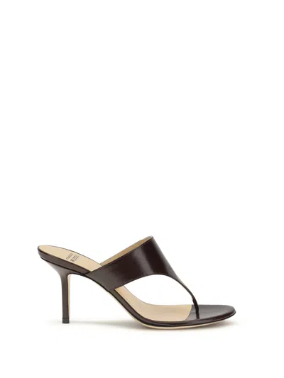 Francesco Russo Stiletto Heel Thong Thong Sandal In Bordeaux
