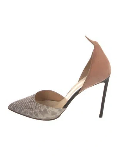 Pre-owned Francesco Russo Suede D'orsay Pumps In Pink