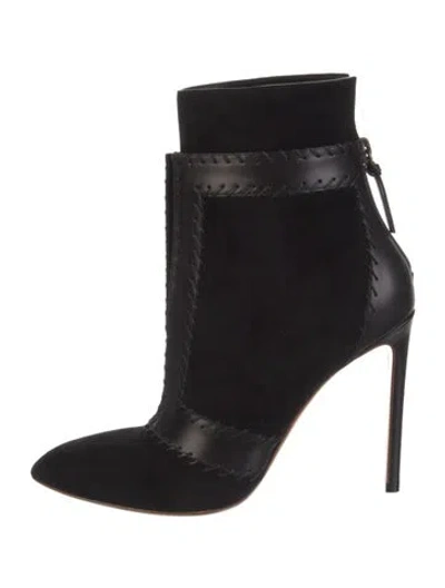 Pre-owned Francesco Russo Suede Pumps In Black