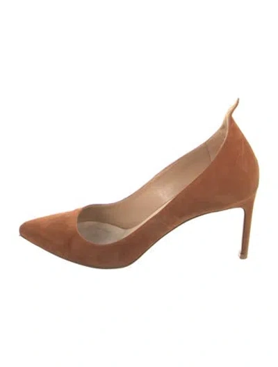 Pre-owned Francesco Russo Suede Pumps In Brown