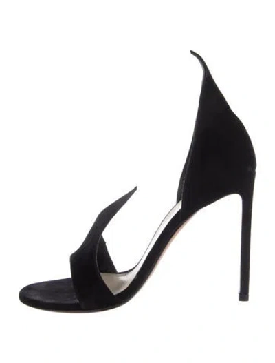 Pre-owned Francesco Russo Suede Sandals In Blue