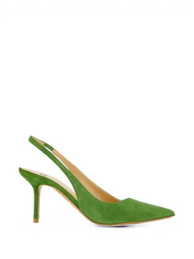 Francesco Russo Suede Slingback Pumps In Multi