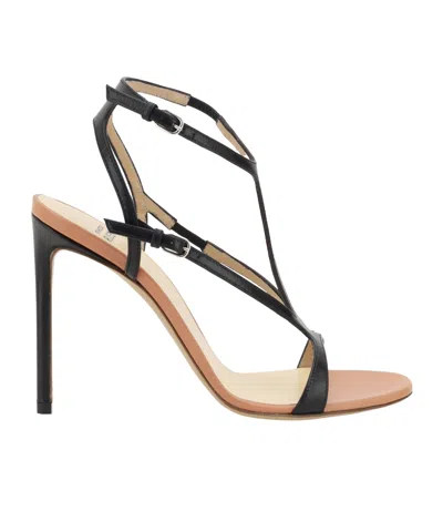 Francesco Russo T-bar Strapped Sandals In Black