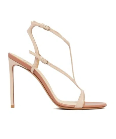 Francesco Russo T-bar Strapped Sandals In Beige