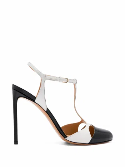 Francesco Russo T-bar Cutout Heel Pumps In Multi