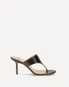 Francesco Russo Stiletto Heel Thong Thong Sandal In Brown