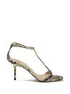 Francesco Russo Python-print Leather Sandals In Multi