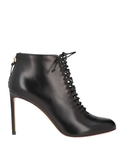Francesco Russo Woman Ankle Boots Black Size 9.5 Leather