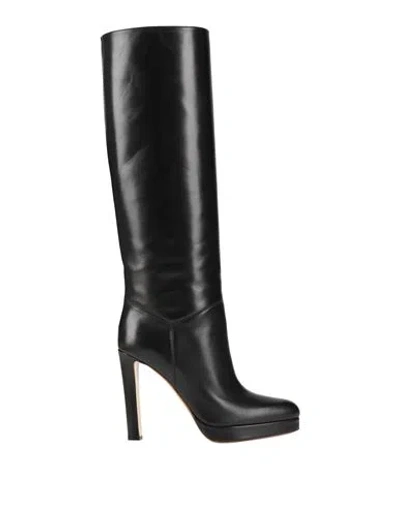 Francesco Russo Woman Boot Black Size 9.5 Leather