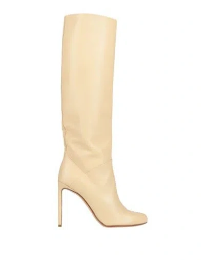 Francesco Russo Woman Boot Ivory Size 7 Leather In White