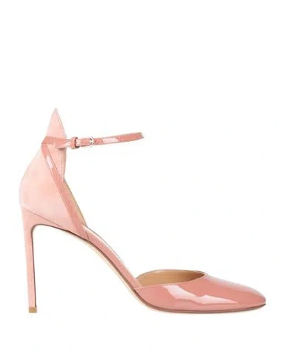 Francesco Russo Woman Pumps Antique Rose Size 8.5 Leather In Pink