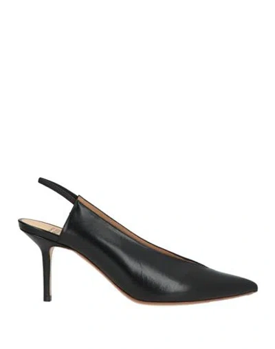 Francesco Russo Woman Pumps Black Size 10 Leather