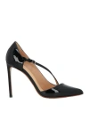 Francesco Russo Woman Pumps Black Size 6.5 Leather In Black