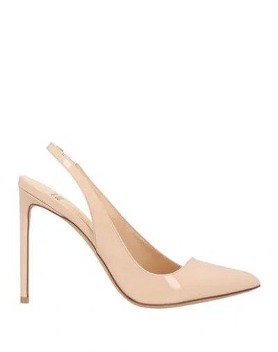 Francesco Russo Woman Pumps Blush Size 9.5 Leather In Neutral