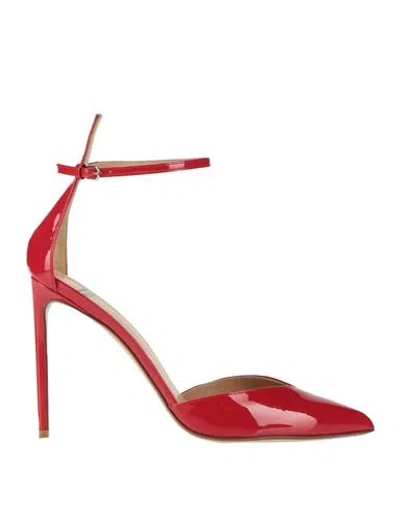 FRANCESCO RUSSO FRANCESCO RUSSO WOMAN PUMPS RED SIZE 6.5 LEATHER