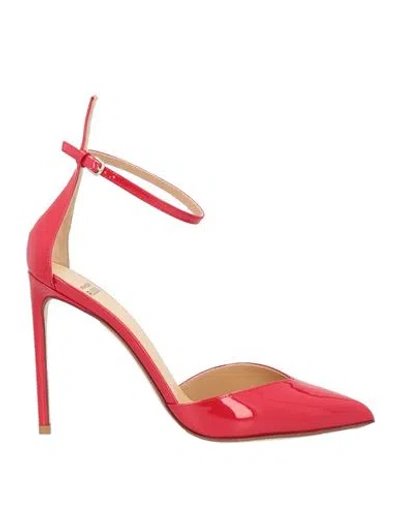 FRANCESCO RUSSO FRANCESCO RUSSO WOMAN PUMPS RED SIZE 8 LEATHER