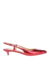 Francesco Russo Woman Pumps Red Size 9 Leather